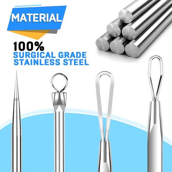 Professional Blackhead Extractor Tool - 4 Functional Ends for All Blemish Types - Picture 4 of 6